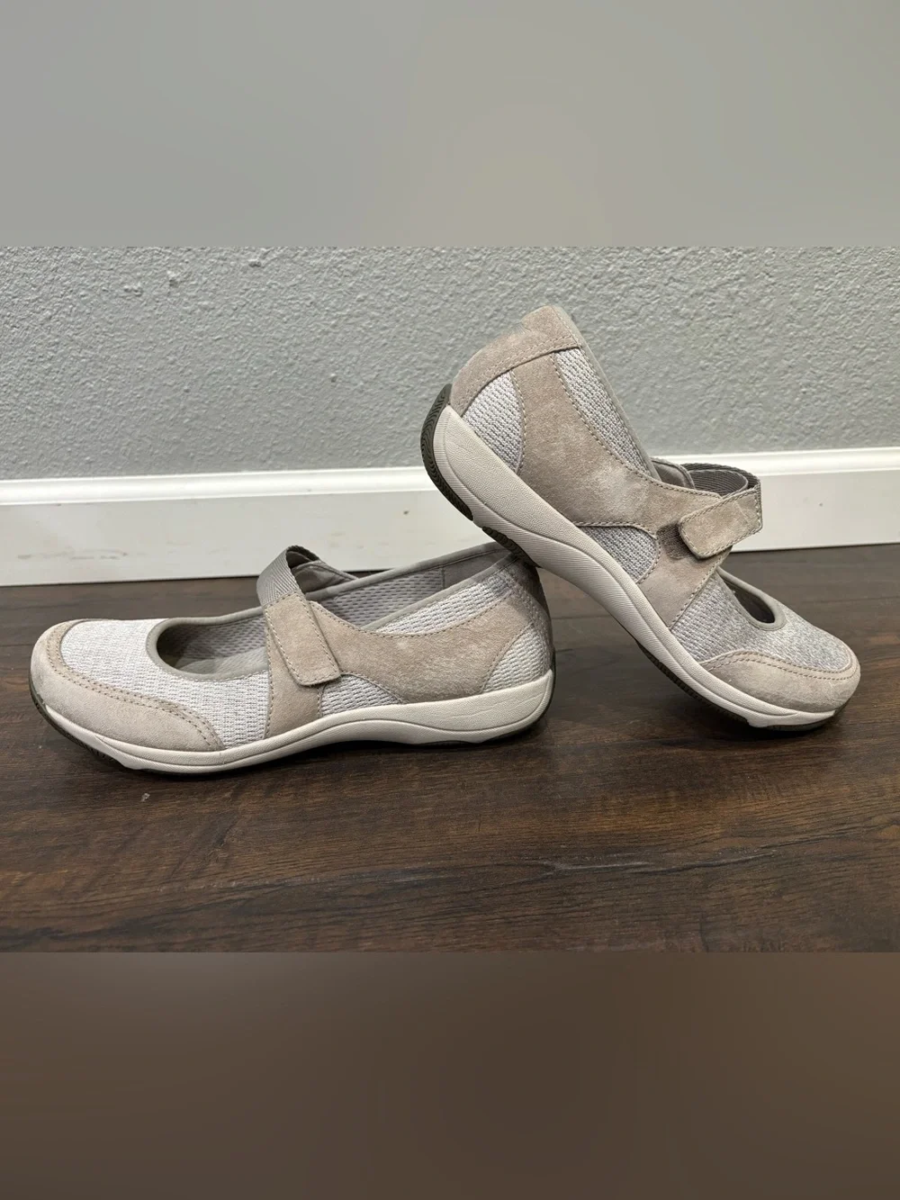 Dansko Neutral Beige Mary Jane Flats with Strap